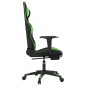 vidaXL Gaming-Stuhl mit Fußstütze Schwarz und Grün Kunstleder vidaXL Gaming-Stuhl mit Fußstütze Schwarz und Grün Kunstleder
