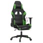 vidaXL Gaming-Stuhl mit Fußstütze Schwarz und Grün Kunstleder vidaXL Gaming-Stuhl mit Fußstütze Schwarz und Grün Kunstleder
