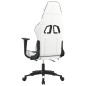 vidaXL Gaming-Stuhl mit Massage & Fußstütze Weiß & Schwarz Kunstleder vidaXL Gaming-Stuhl mit Massage & Fußstütze Weiß & Schwarz Kunstleder
