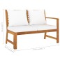 4-tlg. Garten-Lounge-Set mit Auflagen Creme Massivholz Akazie 4-tlg. Garten-Lounge-Set mit Auflagen Creme Massivholz Akazie