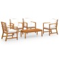 vidaXL 5-tlg. Garten-Lounge-Set mit Auflagen Massivholz Akazie vidaXL 5-tlg. Garten-Lounge-Set mit Auflagen Massivholz Akazie