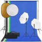 vidaXL Fotostudio-Set mit Beleuchtung, Hintergrund und Reflektor vidaXL Fotostudio-Set mit Beleuchtung, Hintergrund und Reflektor