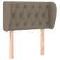 vidaXL Kopfteil mit Ohren Taupe 83x23x78/88 cm Stoff