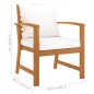 vidaXL 5-tlg. Garten-Lounge-Set mit Auflagen Massivholz Akazie vidaXL 5-tlg. Garten-Lounge-Set mit Auflagen Massivholz Akazie