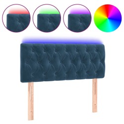 vidaXL LED Kopfteil Dunkelblau 100x7x78/88 cm Samt