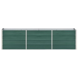 vidaXL Garten-Hochbeet Verzinkter Stahl 240×40×45 cm Grün