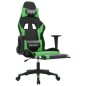 vidaXL Gaming-Stuhl mit Massage & Fußstütze Schwarz & Grün Kunstleder vidaXL Gaming-Stuhl mit Massage & Fußstütze Schwarz & Grün Kunstleder