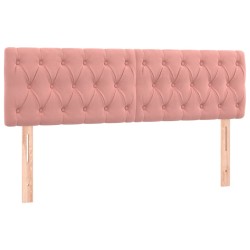 vidaXL Kopfteile 2 Stk. Rosa 80x7x78/88 cm Samt