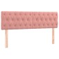 vidaXL Kopfteile 2 Stk. Rosa 80x7x78/88 cm Samt