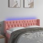 vidaXL LED Kopfteil Rosa 163x16x78/88 cm Samt vidaXL LED Kopfteil Rosa 163x16x78/88 cm Samt