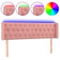vidaXL LED Kopfteil Rosa 163x16x78/88 cm Samt vidaXL LED Kopfteil Rosa 163x16x78/88 cm Samt