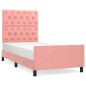 vidaXL Bettgestell mit Kopfteil Rosa 80x200 cm Samt vidaXL Bettgestell mit Kopfteil Rosa 80x200 cm Samt