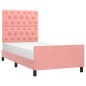 vidaXL Bettgestell mit Kopfteil Rosa 80x200 cm Samt vidaXL Bettgestell mit Kopfteil Rosa 80x200 cm Samt