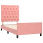 vidaXL Bettgestell mit Kopfteil Rosa 80x200 cm Samt vidaXL Bettgestell mit Kopfteil Rosa 80x200 cm Samt