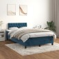 vidaXL Boxspringbett mit Matratze Dunkelblau 120x200 cm Samt vidaXL Boxspringbett mit Matratze Dunkelblau 120x200 cm Samt