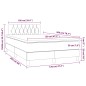vidaXL Boxspringbett mit Matratze Dunkelblau 120x200 cm Samt vidaXL Boxspringbett mit Matratze Dunkelblau 120x200 cm Samt