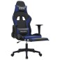 vidaXL Gaming-Stuhl mit Fußstütze Schwarz und Blau Kunstleder vidaXL Gaming-Stuhl mit Fußstütze Schwarz und Blau Kunstleder