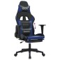 vidaXL Gaming-Stuhl mit Fußstütze Schwarz und Blau Kunstleder vidaXL Gaming-Stuhl mit Fußstütze Schwarz und Blau Kunstleder