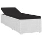 3-tlg. Garten-Sonnenliegen mit Teetisch Poly Rattan Weiß 3-tlg. Garten-Sonnenliegen mit Teetisch Poly Rattan Weiß