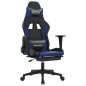vidaXL Gaming-Stuhl mit Massage & Fußstütze Schwarz & Blau Kunstleder vidaXL Gaming-Stuhl mit Massage & Fußstütze Schwarz & Blau Kunstleder