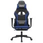 vidaXL Gaming-Stuhl mit Massage & Fußstütze Schwarz & Blau Kunstleder vidaXL Gaming-Stuhl mit Massage & Fußstütze Schwarz & Blau Kunstleder