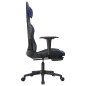 vidaXL Gaming-Stuhl mit Massage & Fußstütze Schwarz & Blau Kunstleder vidaXL Gaming-Stuhl mit Massage & Fußstütze Schwarz & Blau Kunstleder