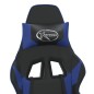 vidaXL Gaming-Stuhl mit Massage & Fußstütze Schwarz & Blau Kunstleder vidaXL Gaming-Stuhl mit Massage & Fußstütze Schwarz & Blau Kunstleder