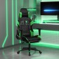 vidaXL Gaming-Stuhl mit Massage & Fußstütze Schwarz & Grün Kunstleder vidaXL Gaming-Stuhl mit Massage & Fußstütze Schwarz & Grün Kunstleder