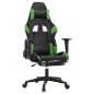 vidaXL Gaming-Stuhl mit Massage & Fußstütze Schwarz & Grün Kunstleder vidaXL Gaming-Stuhl mit Massage & Fußstütze Schwarz & Grün Kunstleder