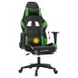 vidaXL Gaming-Stuhl mit Massage & Fußstütze Schwarz & Grün Kunstleder vidaXL Gaming-Stuhl mit Massage & Fußstütze Schwarz & Grün Kunstleder