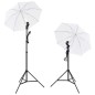 vidaXL Fotostudio-Set mit Lampen, Schirmen, Hintergrund, Reflektor vidaXL Fotostudio-Set mit Lampen, Schirmen, Hintergrund, Reflektor