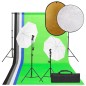 vidaXL Fotostudio-Set mit Beleuchtung, Hintergrund und Reflektor vidaXL Fotostudio-Set mit Beleuchtung, Hintergrund und Reflektor
