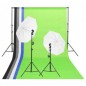 vidaXL Fotostudio-Set mit Beleuchtung, Hintergrund und Reflektor vidaXL Fotostudio-Set mit Beleuchtung, Hintergrund und Reflektor