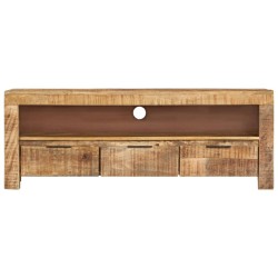 vidaXL TV-Schrank 110x30x40 cm Raues Mangoholz