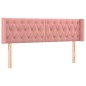 vidaXL Kopfteil mit Ohren Rosa 163x16x78/88 cm Samt vidaXL Kopfteil mit Ohren Rosa 163x16x78/88 cm Samt