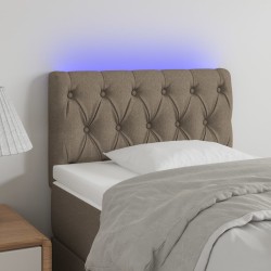 vidaXL LED Kopfteil Taupe 80x7x78/88 cm Stoff