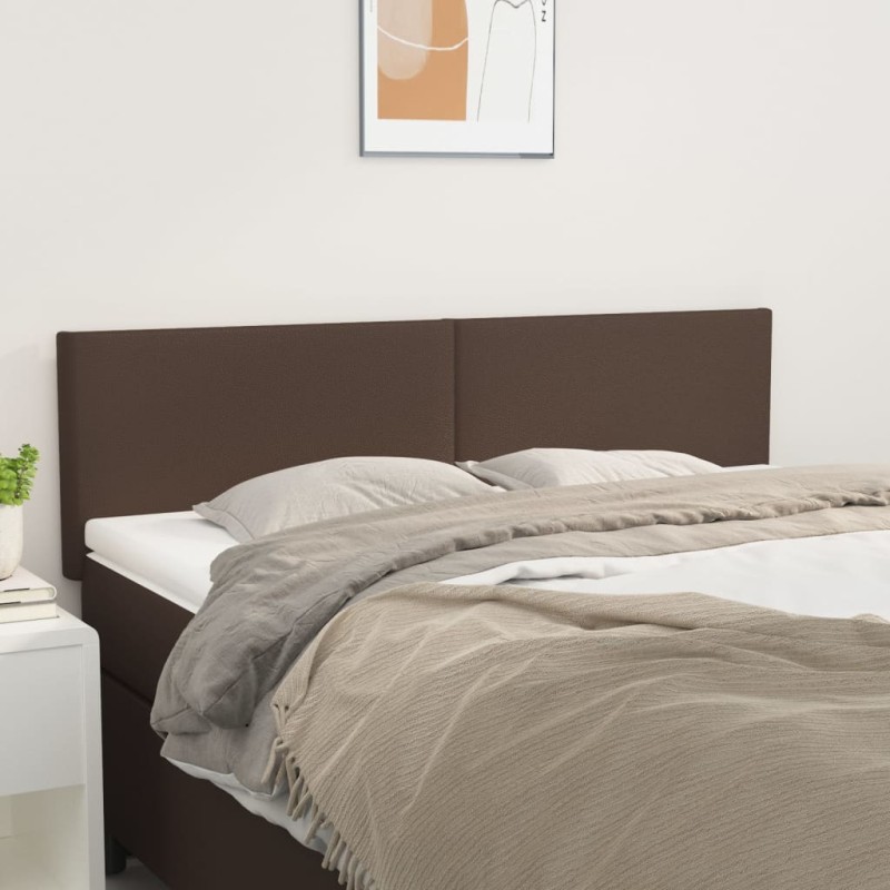 vidaXL Kopfteile 2 Stk. Braun 72x5x78/88 cm Kunstleder