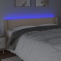 vidaXL LED Kopfteil Cappuccino-Braun 203x16x78/88 cm Kunstleder 