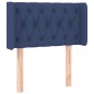 vidaXL LED Kopfteil Blau 83x16x78/88 cm Stoff