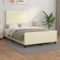 vidaXL Bettgestell mit Kopfteil Creme 120x200 cm Kunstleder vidaXL Bettgestell mit Kopfteil Creme 120x200 cm Kunstleder