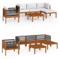 vidaXL 6-tlg. Garten-Lounge-Set mit Kissen Cremeweiß Massivholz Akazie vidaXL 6-tlg. Garten-Lounge-Set mit Kissen Cremeweiß Massivholz Akazie