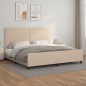 vidaXL Bettgestell mit Kopfteil Cappuccino-Braun 200x200 cm Kunstleder vidaXL Bettgestell mit Kopfteil Cappuccino-Braun 200x200 cm Kunstleder