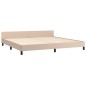 vidaXL Bettgestell mit Kopfteil Cappuccino-Braun 200x200 cm Kunstleder vidaXL Bettgestell mit Kopfteil Cappuccino-Braun 200x200 cm Kunstleder