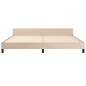 vidaXL Bettgestell mit Kopfteil Cappuccino-Braun 200x200 cm Kunstleder vidaXL Bettgestell mit Kopfteil Cappuccino-Braun 200x200 cm Kunstleder