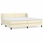 vidaXL Boxspringbett mit Matratze Creme 200x200 cm Kunstleder vidaXL Boxspringbett mit Matratze Creme 200x200 cm Kunstleder