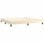 vidaXL Boxspringbett mit Matratze Creme 200x200 cm Kunstleder vidaXL Boxspringbett mit Matratze Creme 200x200 cm Kunstleder