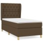 vidaXL Boxspringbett mit Matratze Dunkelbraun 80x200 cm Stoff vidaXL Boxspringbett mit Matratze Dunkelbraun 80x200 cm Stoff