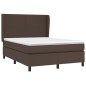 vidaXL Boxspringbett mit Matratze Braun 140x200 cm Kunstleder vidaXL Boxspringbett mit Matratze Braun 140x200 cm Kunstleder