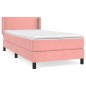 vidaXL Boxspringbett mit Matratze Rosa 90x190 cm Samt vidaXL Boxspringbett mit Matratze Rosa 90x190 cm Samt