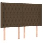 vidaXL Boxspringbett mit Matratze & LED Dunkelbraun 160x200 cm Stoff vidaXL Boxspringbett mit Matratze & LED Dunkelbraun 160x200 cm Stoff